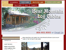 Tablet Screenshot of bearmountainlogcabins.com